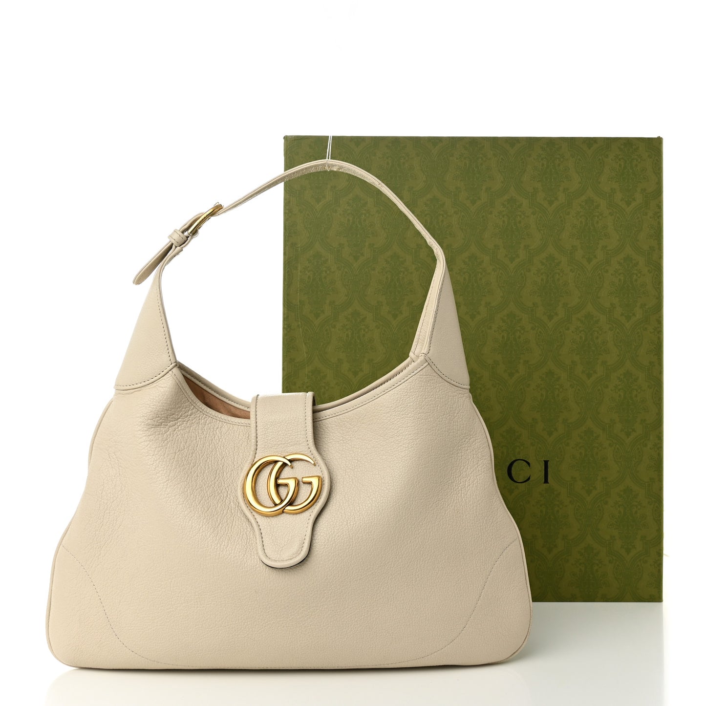 Goatskin Medium Aphrodite Shoulder Bag Mystic White