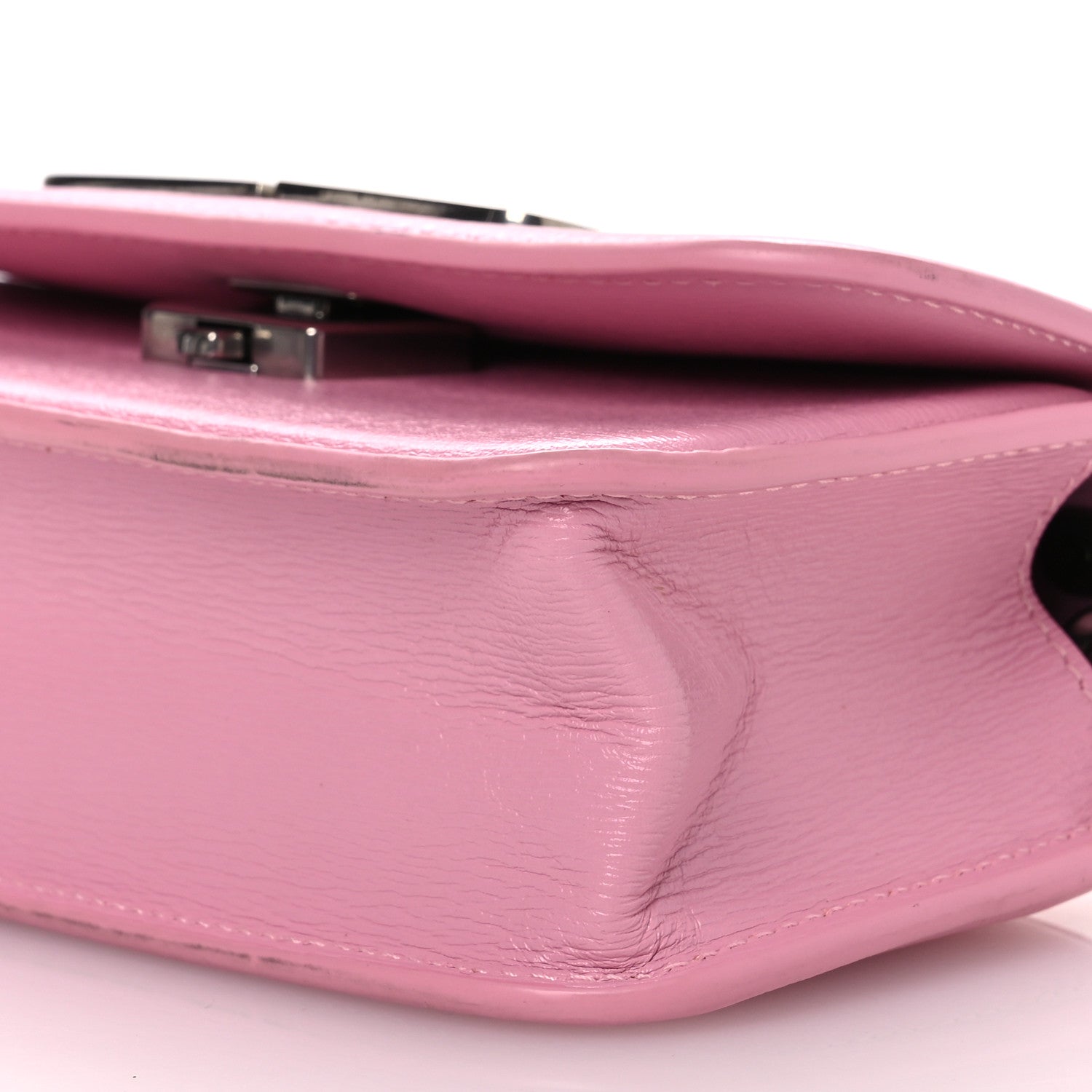 Balenciaga Calfskin Stripe Embossed Gossip Chain Bag XS Candy Pink 11 of 14