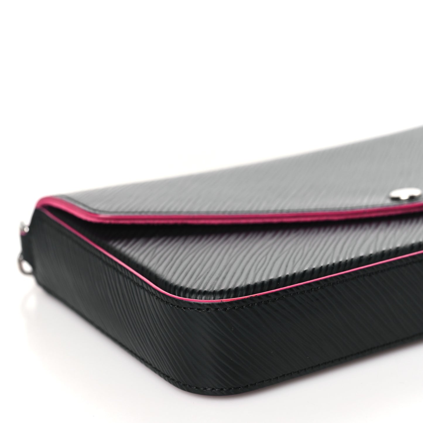 Epi Pochette Felicie Black Hot Pink