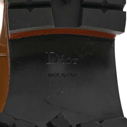 Christian Dior Calfskin Embossed Dior Quest 35mm Biker Boots 38.5 Natural 6 of 11