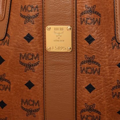 MCM Visetos Medium Liz Reversible Shopper Tote Cognac 6 of 21