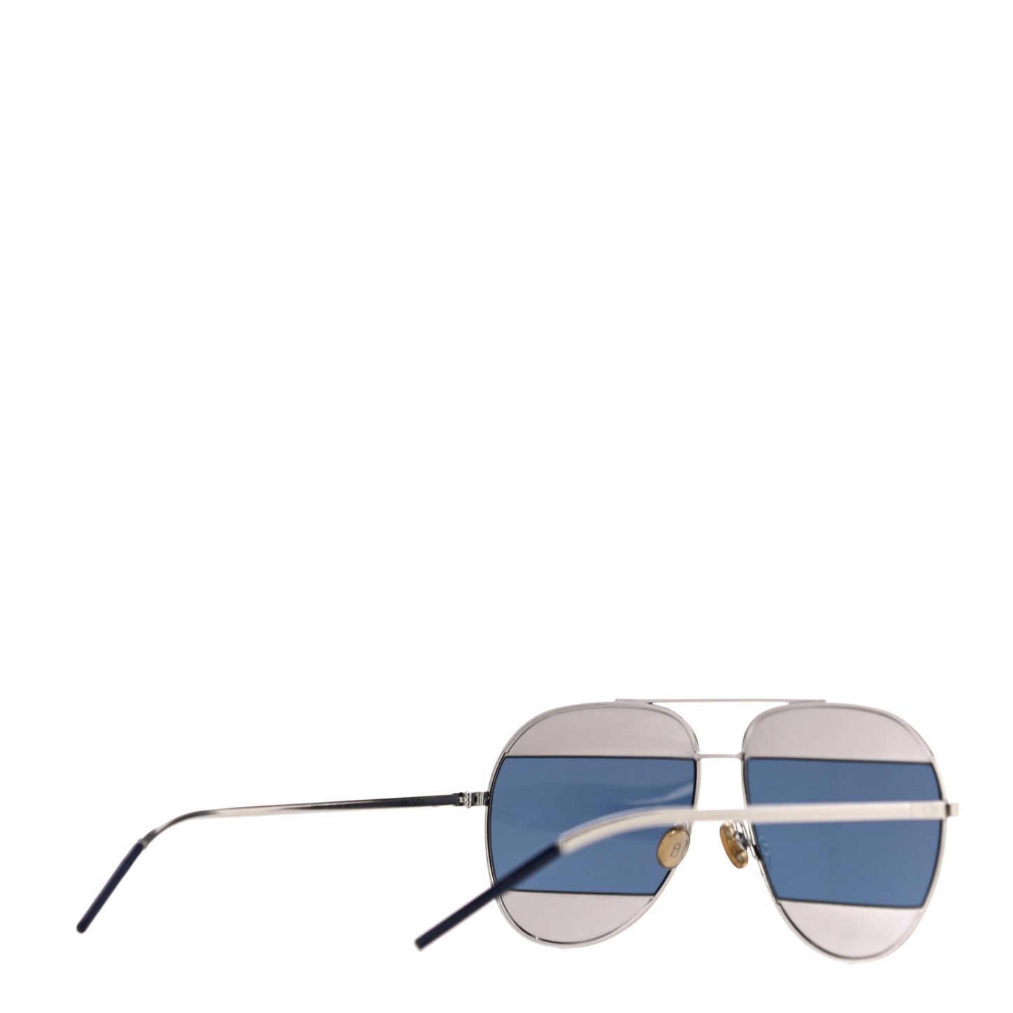 Metal Split 1 Aviator Sunglasses Blue Grey
