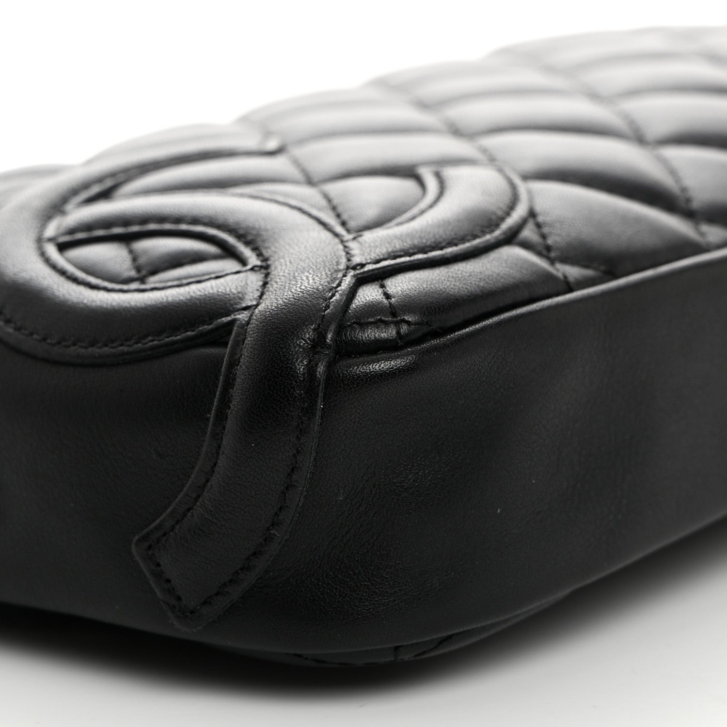 Chanel Calfskin Quilted Cambon Pochette Black 9 of 10