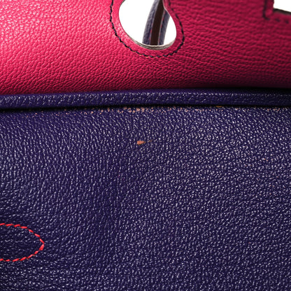 Hermes Chevre Mysore Horseshoe Birkin 30 Rose Shocking Iris 16 of 17