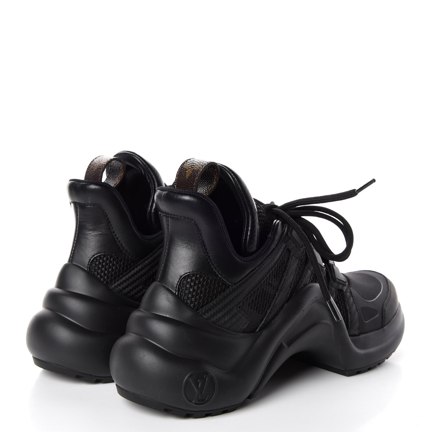 Louis Vuitton Calfskin Technical Nylon LV Archlight Sneakers 34.5 Black 4 of 8