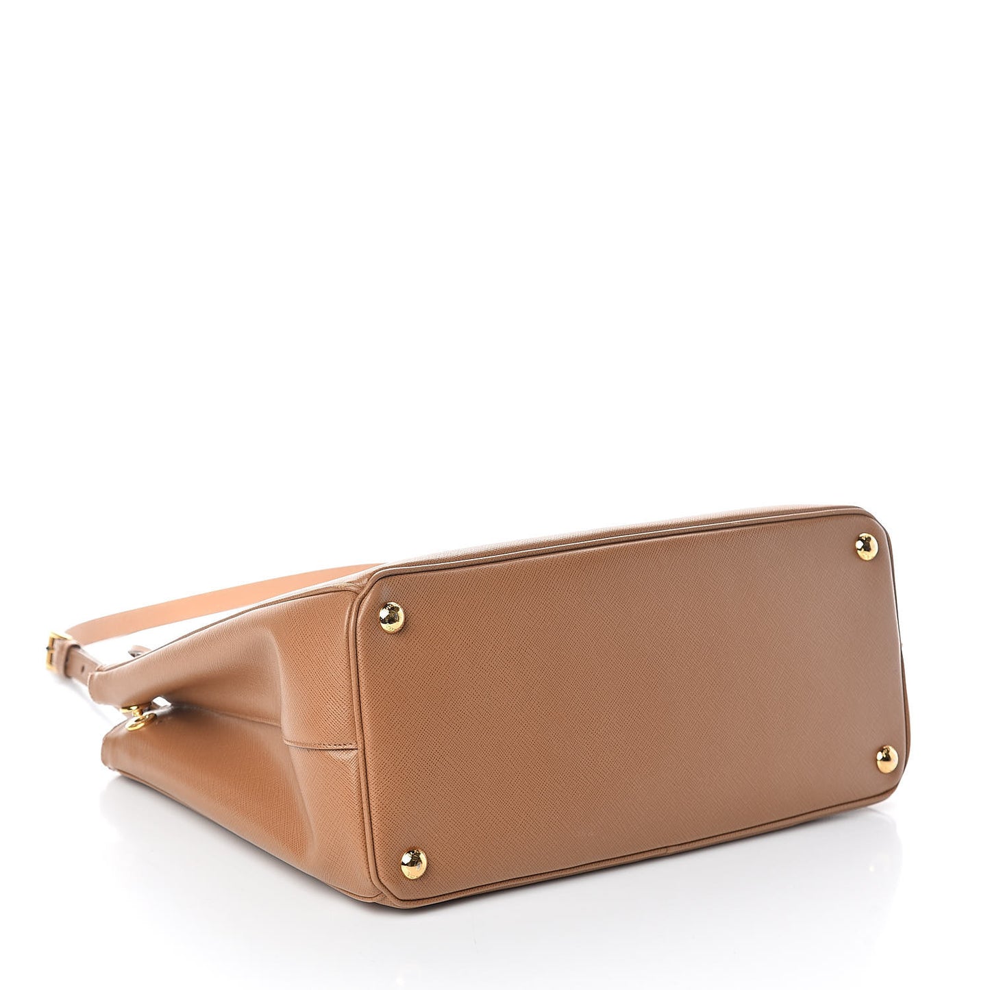 Saffiano Medium Galleria Double Zip Tote Caramel