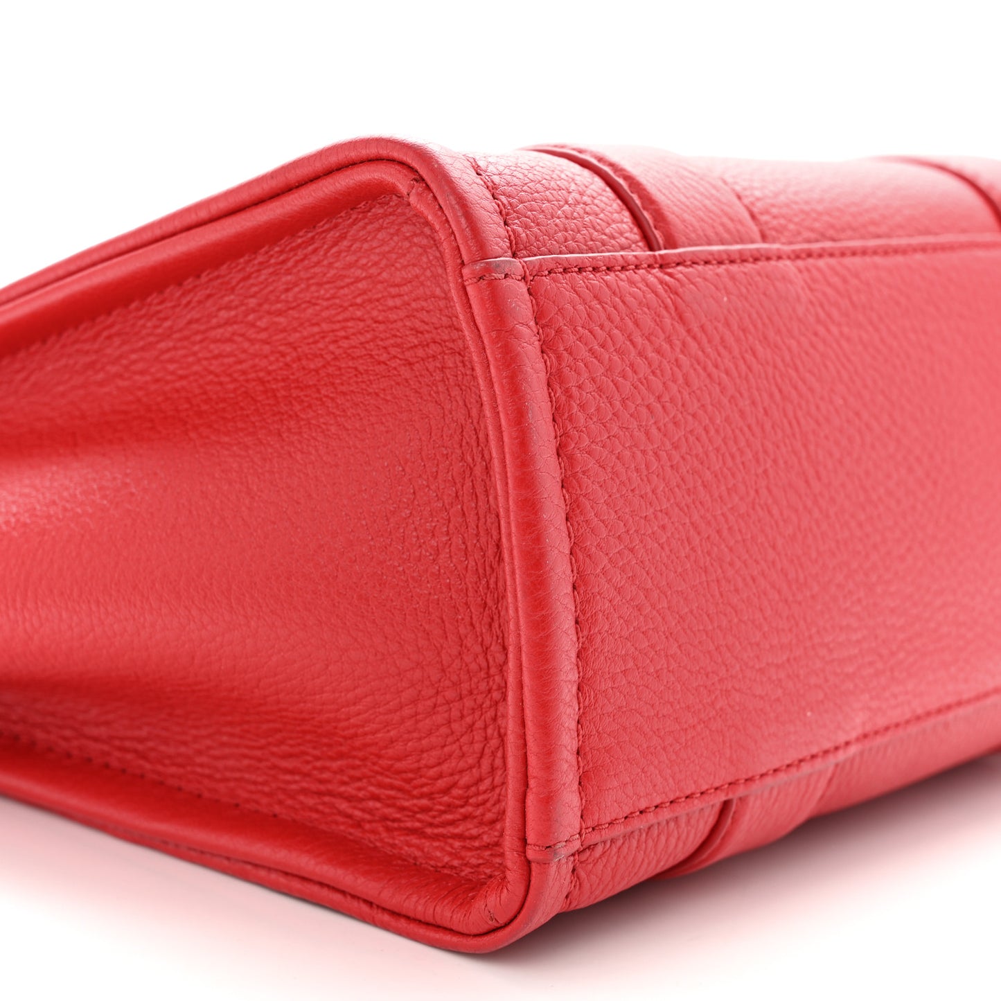 Grained Calfskin Small The Tote Bag True Red