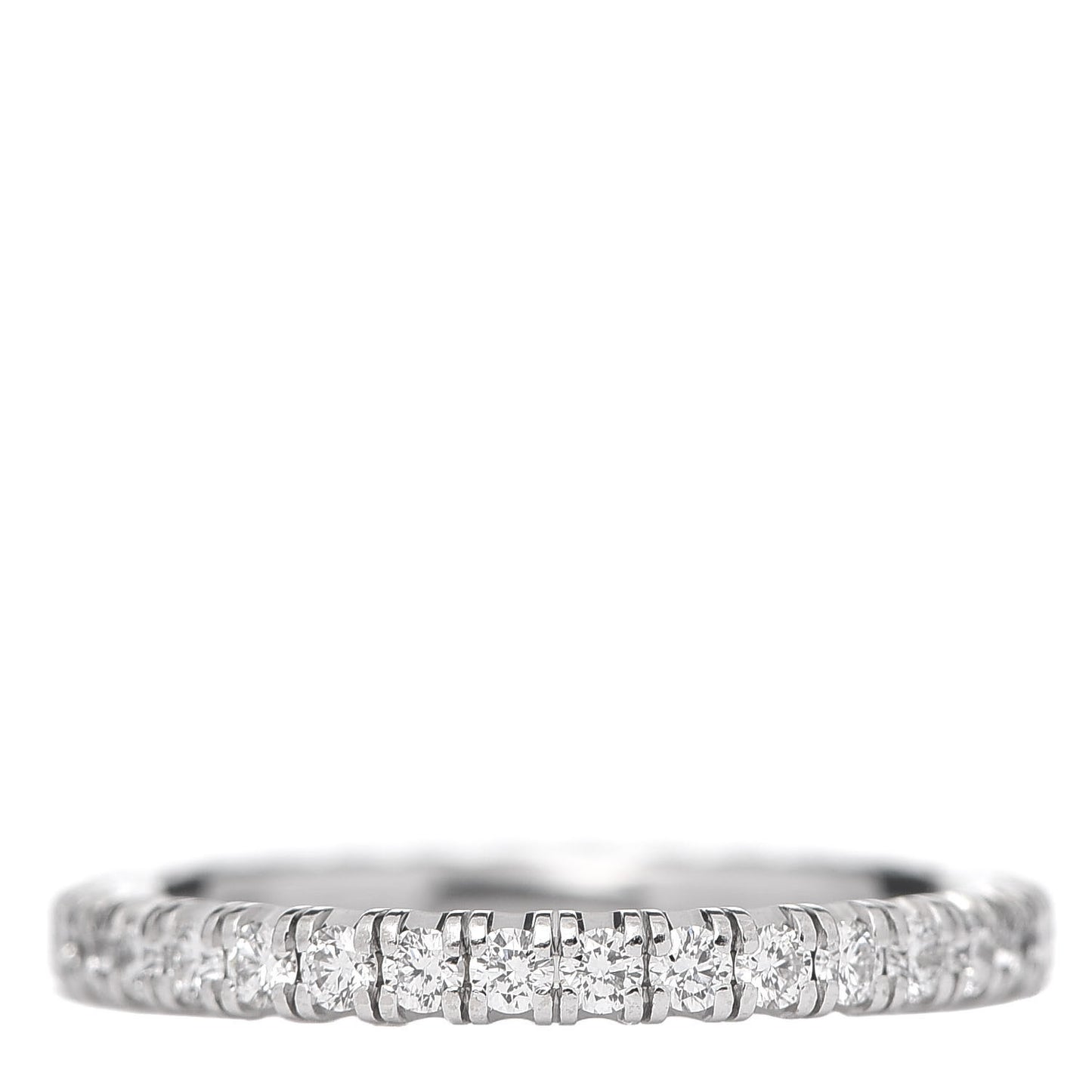 18K White Gold Diamond 2mm Etincelle de Wedding Band Ring 47 4