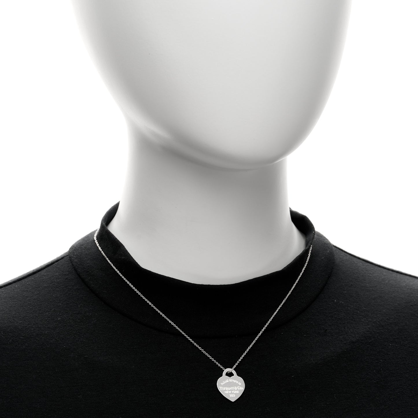 Sterling Silver Enamel Small Return to Tiffany Heart Pendant Necklace Blue