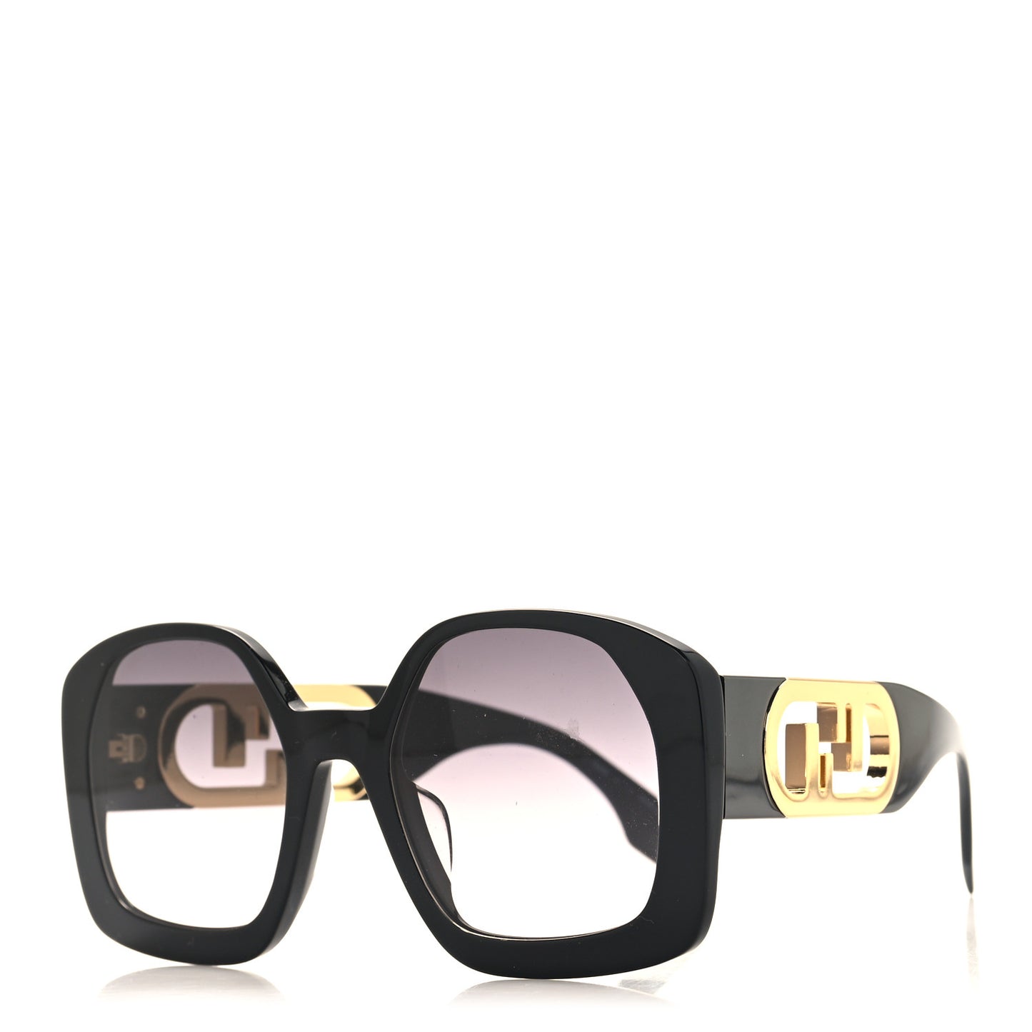 Acetate O'Lock Square Sunglasses FE40048U Black