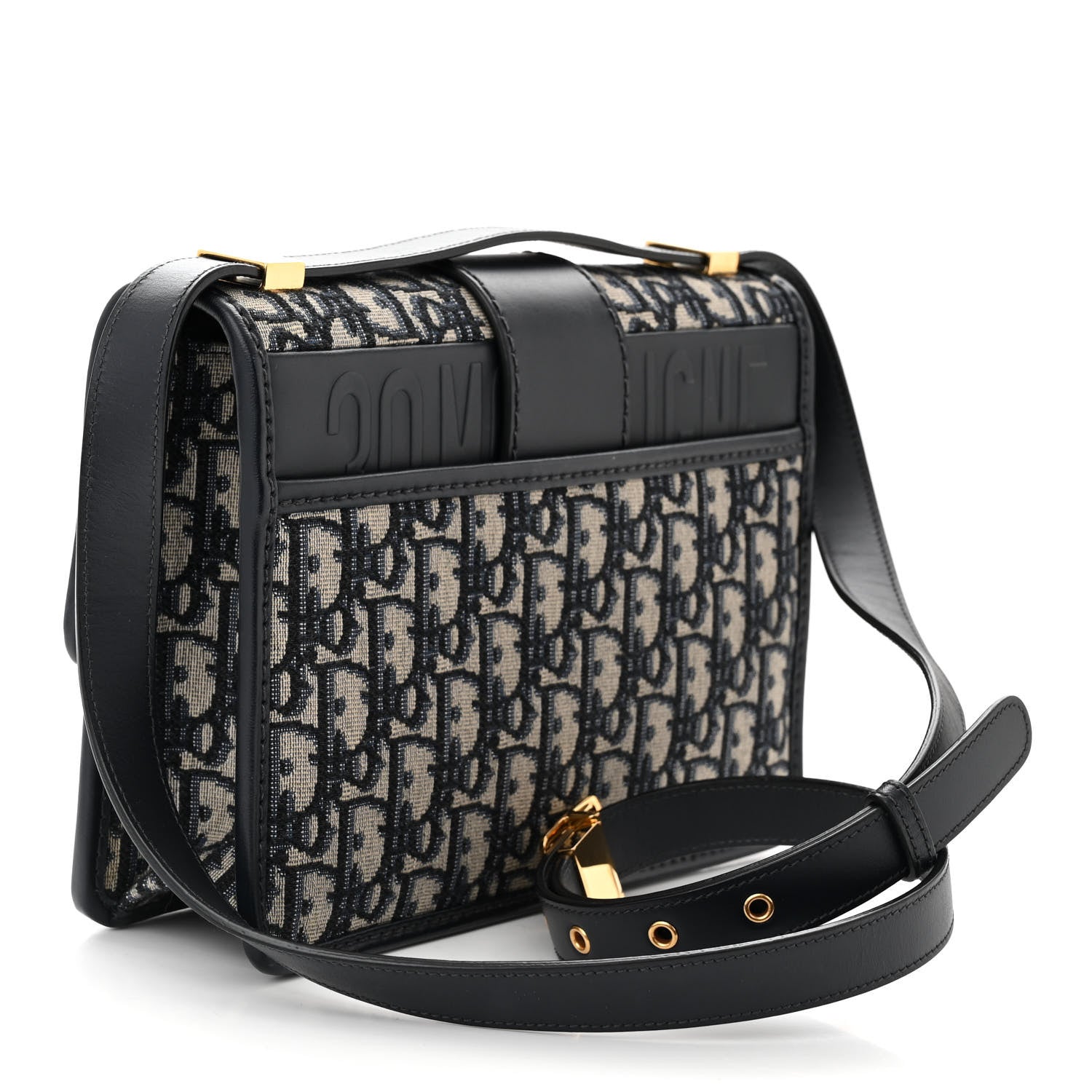 Christian Dior Oblique 30 Montaigne Flap Bag Blue 3 of 10