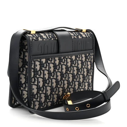 Christian Dior Oblique 30 Montaigne Flap Bag Blue 3 of 10