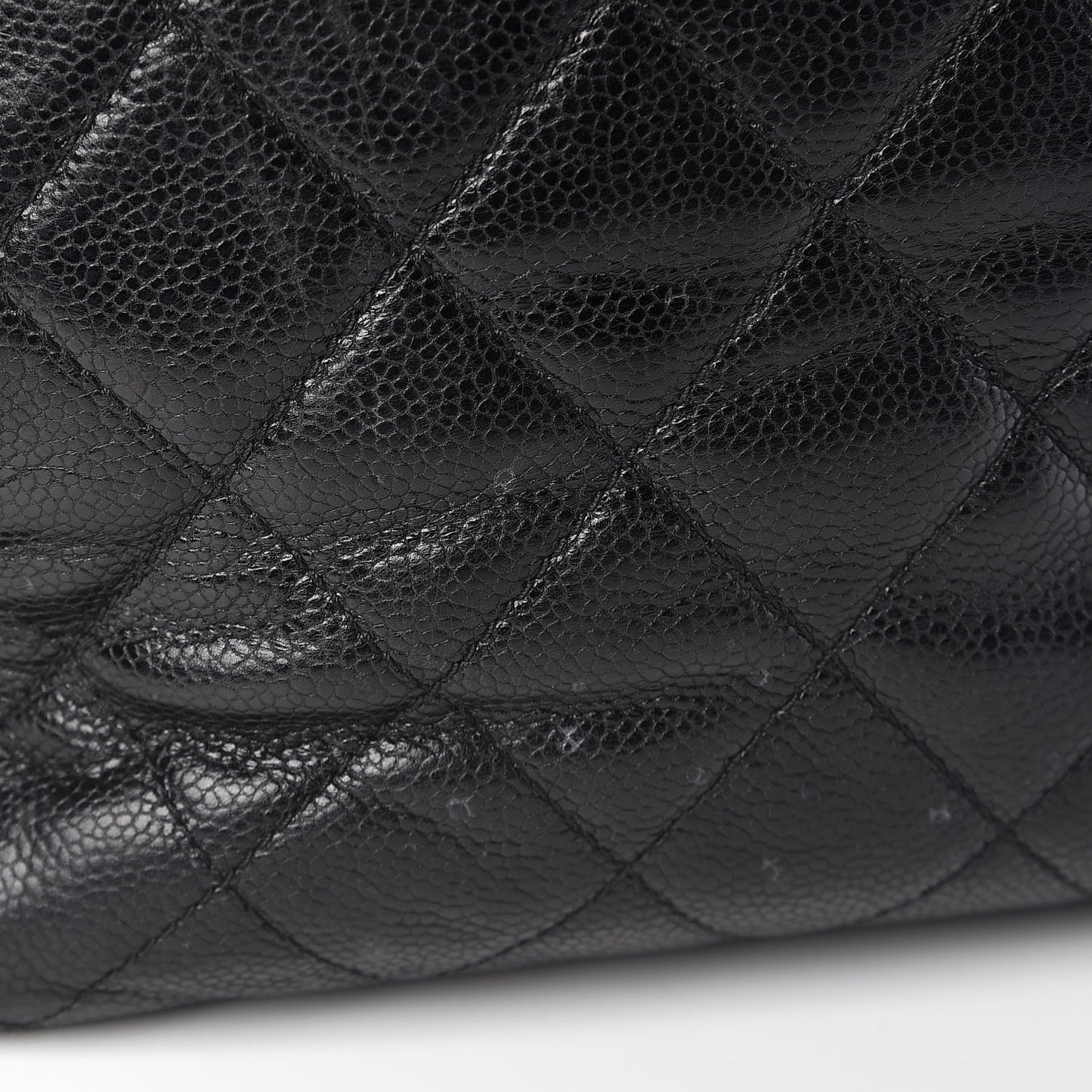 Caviar Quilted Flap Shoulder Bag Black