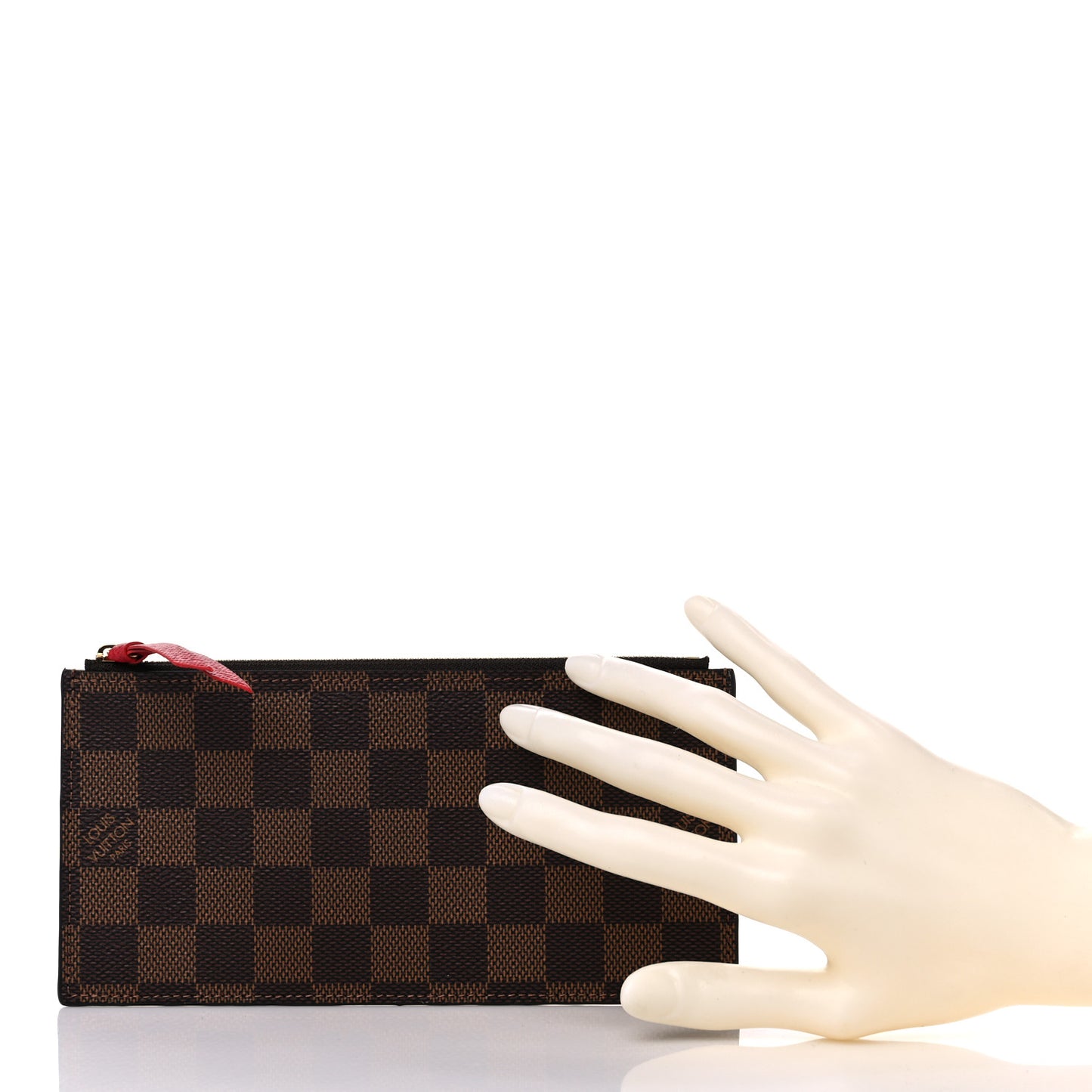 Damier Ebene Felicie Chain Wallet Zippered Insert
