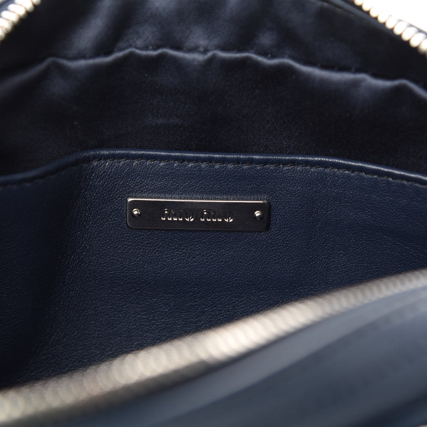 Paillettes Sequin Chain Camera Bag Bleu