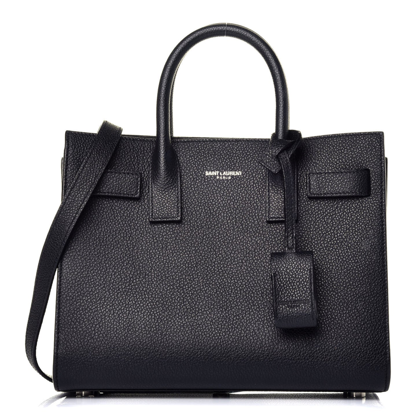 Grained Calfskin Nano Sac De Jour Black