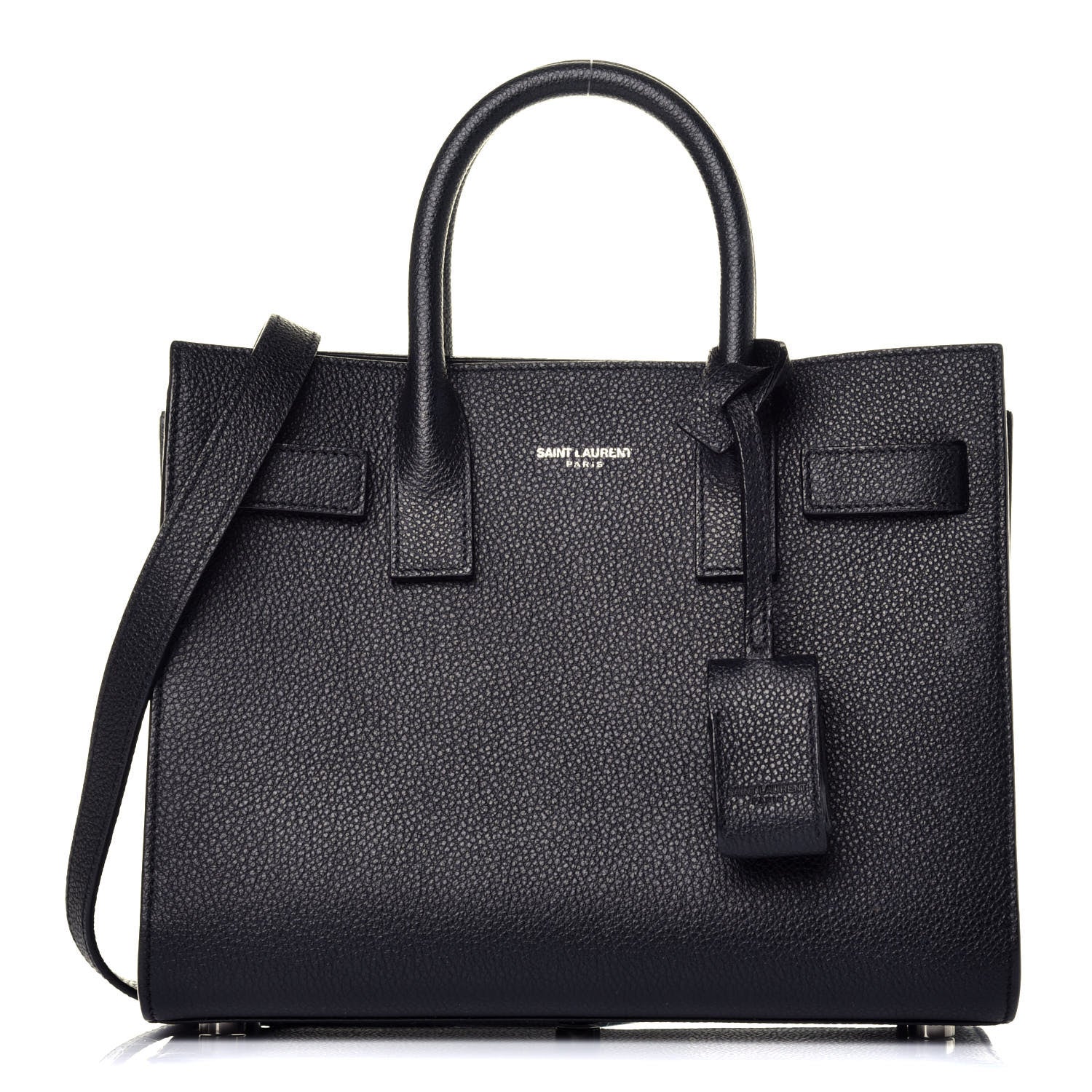 Saint Laurent Grained Calfskin Nano Sac De Jour Black 1 of 9