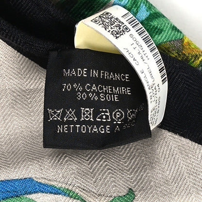 Hermes Cashmere Silk Jungle Love Giant Triangle Scarf Black Naturel Multicolor 3 of 5