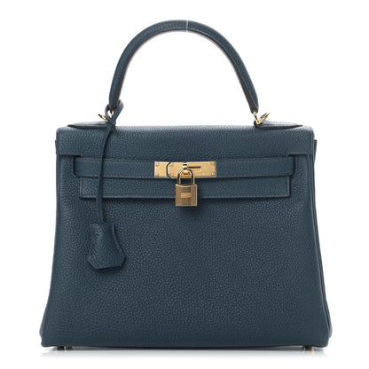 Hermes Togo Kelly Retourne 28 Bleu De Prusse 1 of 10