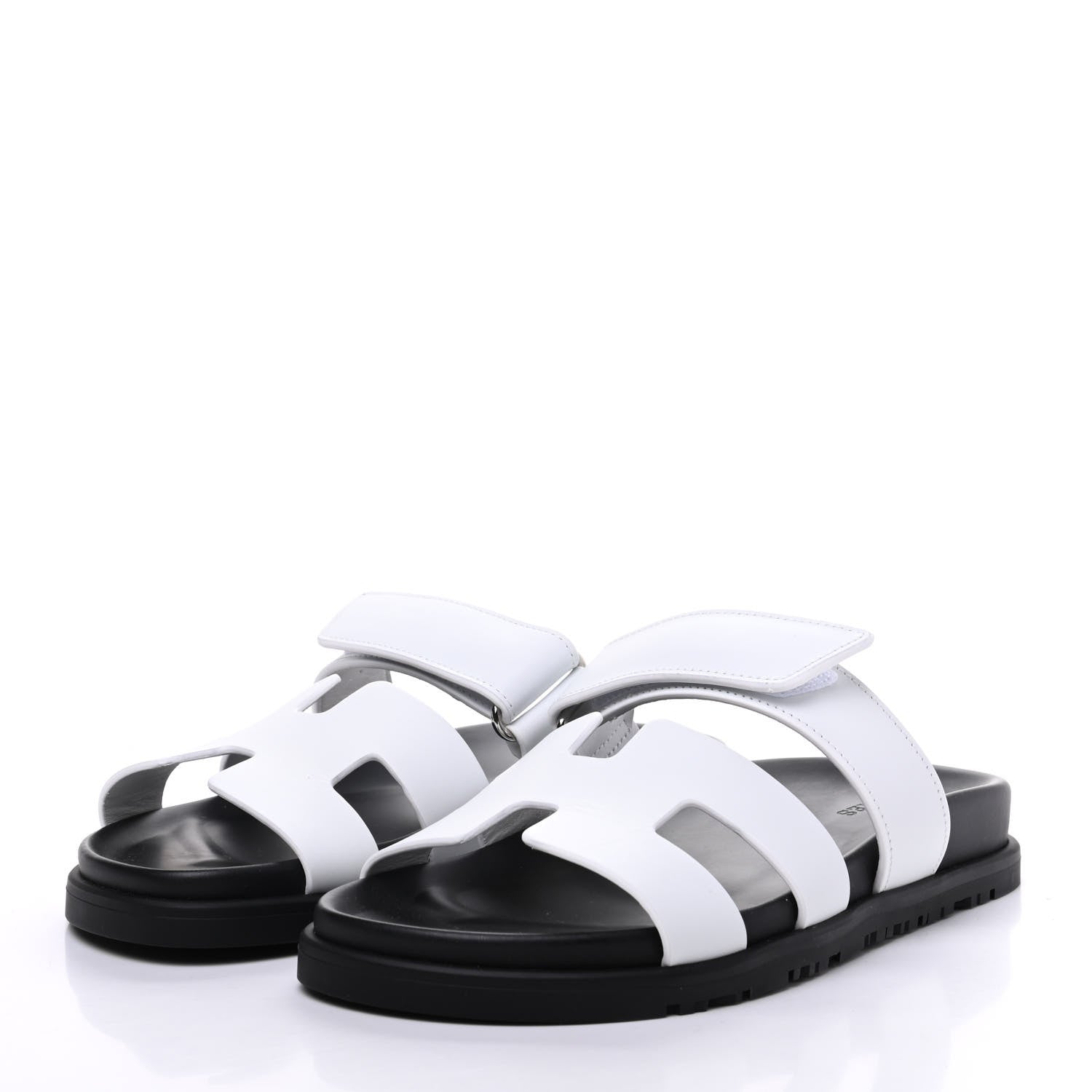 Hermes Calfskin Womens Chypre Sandals 36 White 3 of 9