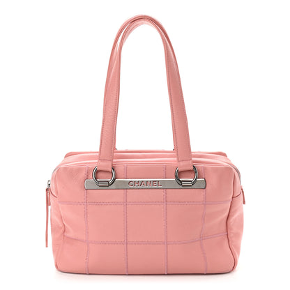 Chanel Caviar Square Stitched Bowler Pink 1 of 10