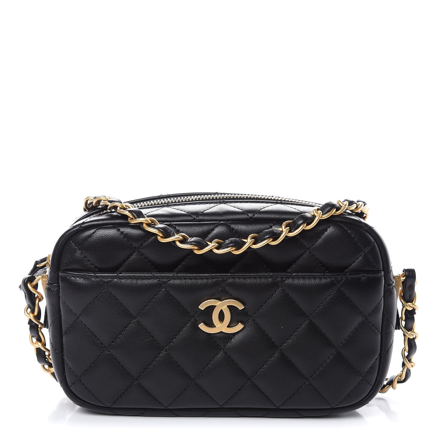 Chanel Lambskin Quilted Small Timeless Camera Case Black 1 of 10