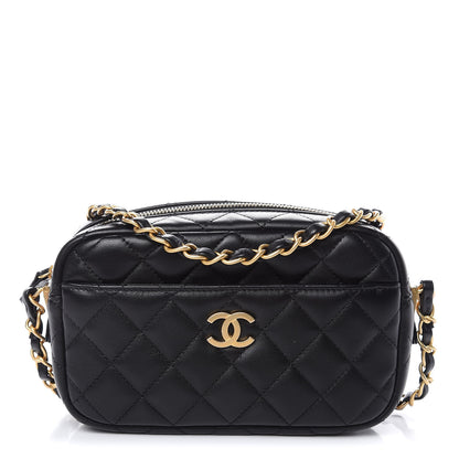 Chanel Lambskin Quilted Small Timeless Camera Case Black 1 of 10