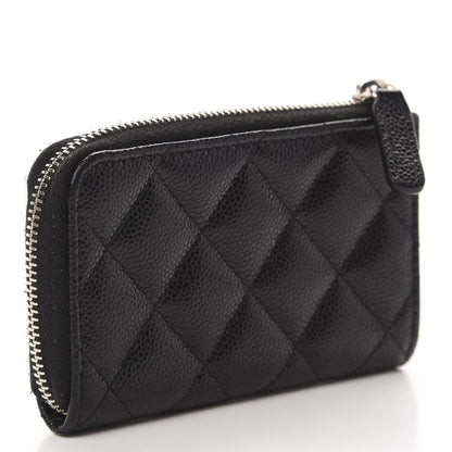 Chanel Caviar Quilted Zipped Key Holder Case Black 3 of 7