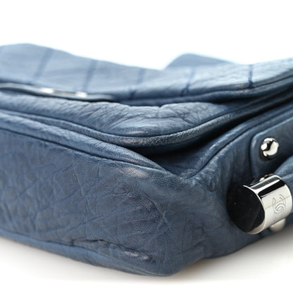 Chanel Distressed Lambskin Small Lady Braid Flap Blue 10 of 11