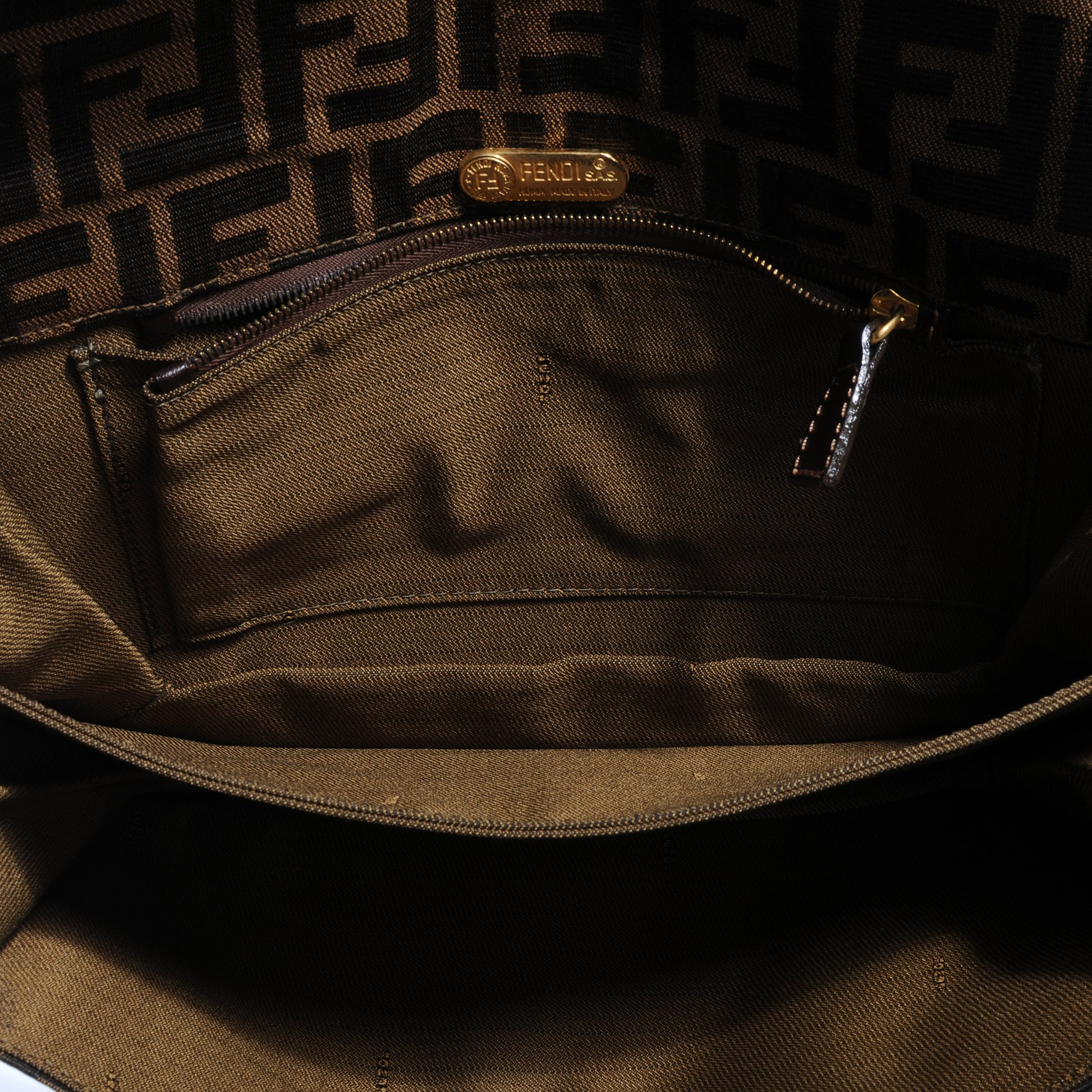 Fendi Vintage Zucca Shoulder Bag Tobacco 5 of 7