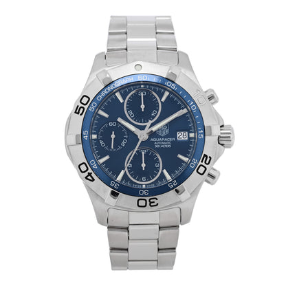 Tag Heuer Stainless Steel 41mm Aquaracer 300M Chronograph Automatic Watch Blue CAF2112 1 of 4
