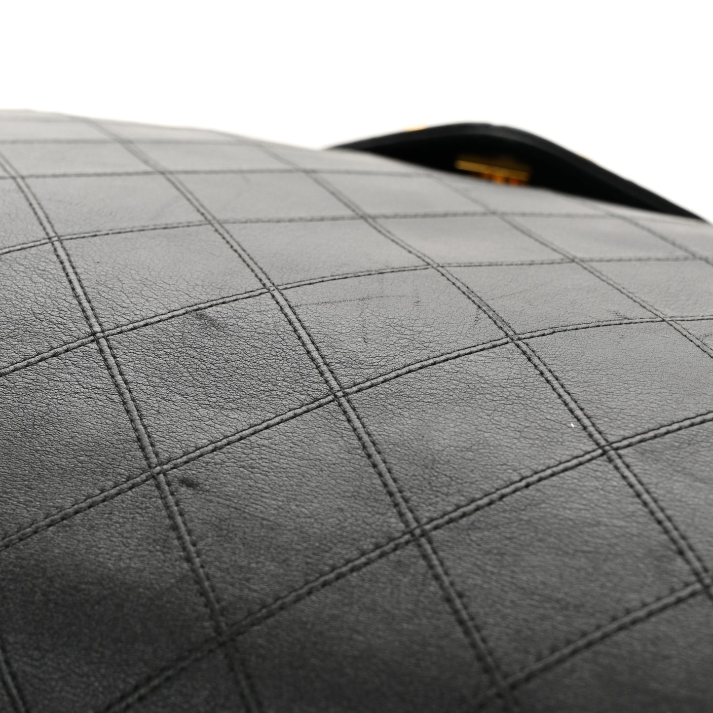 Calfskin Stitched XL Weekender Black