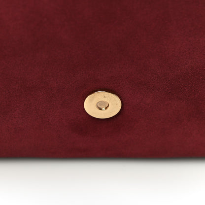 Gucci Suede Medium Arli Flap Shoulder Bag Vintage Bordeaux 14 of 30