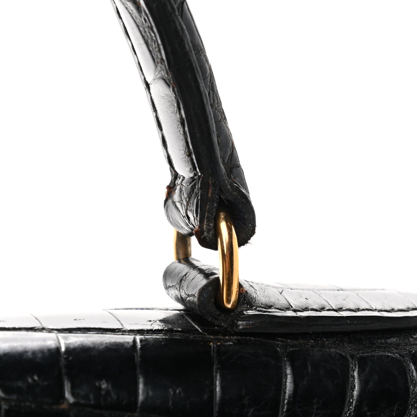 Shiny Niloticus Crocodile Kelly Sellier 28 Black