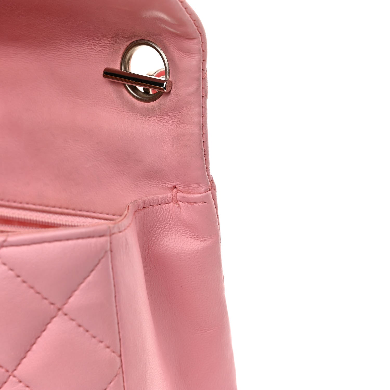 Chanel Lambskin Medium Heart Valentine Flap Pink 14 of 16
