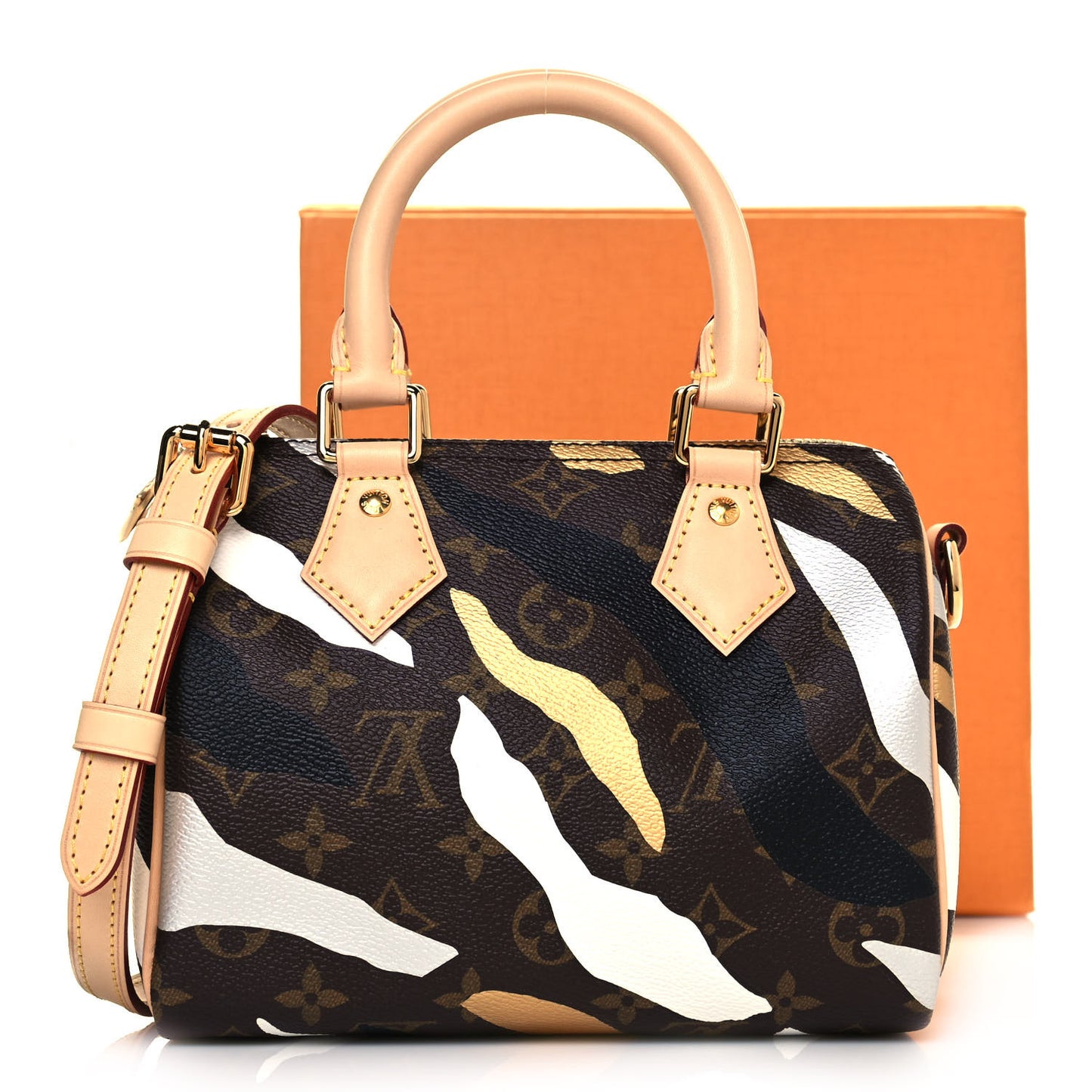 X LOL Monogram Speedy BB Gold Silver