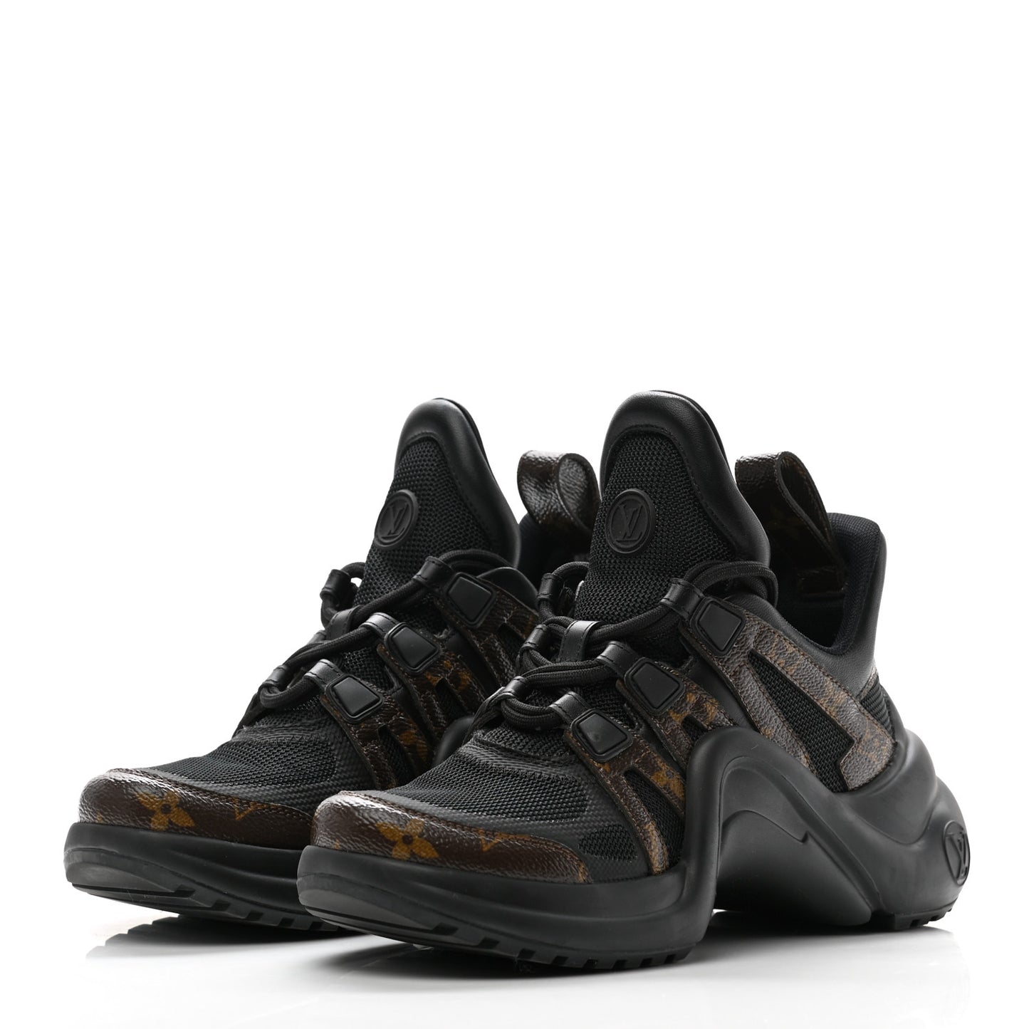 Calfskin Patent Monogram LV Archlight Sneakers 35.5 Black