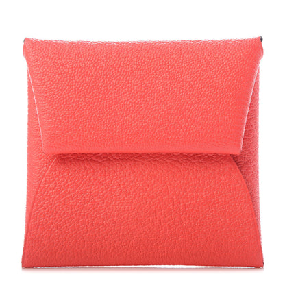 Hermes Chevre Mysore Bastia Verso Coin Purse Rose Texas Quebracho 1 of 6