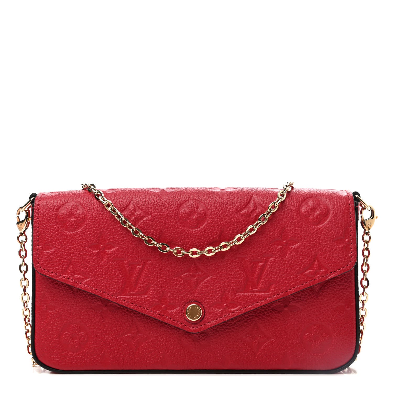 Louis Vuitton Empreinte Pochette Felicie Chain Wallet Scarlet 1 of 4