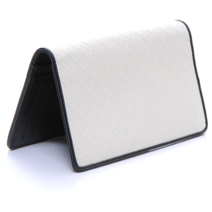 Chanel Diamond Stitched Yen Wallet White 3 of 8