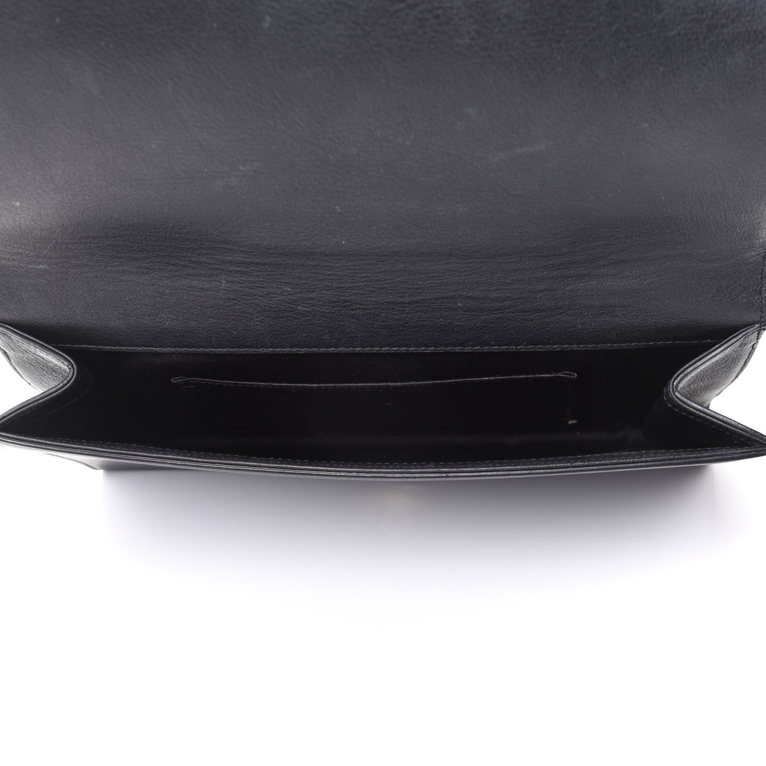Saint Laurent Calfskin Monogram Large Belle De Jour Clutch Black 7 of 11