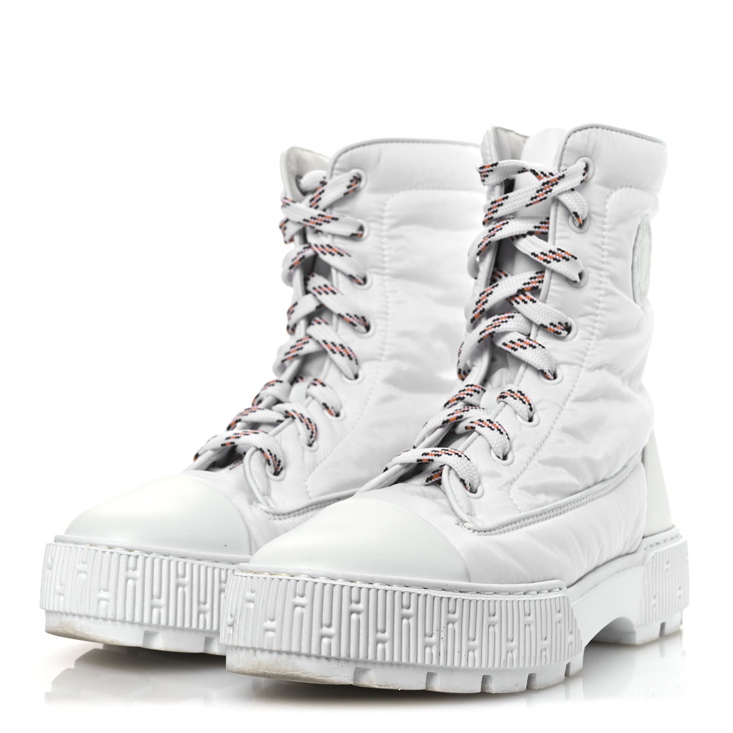 Calfskin Parachute Fresh Ankle Boots 37 White