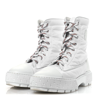Hermes Calfskin Parachute Fresh Ankle Boots 37 White 4 of 14