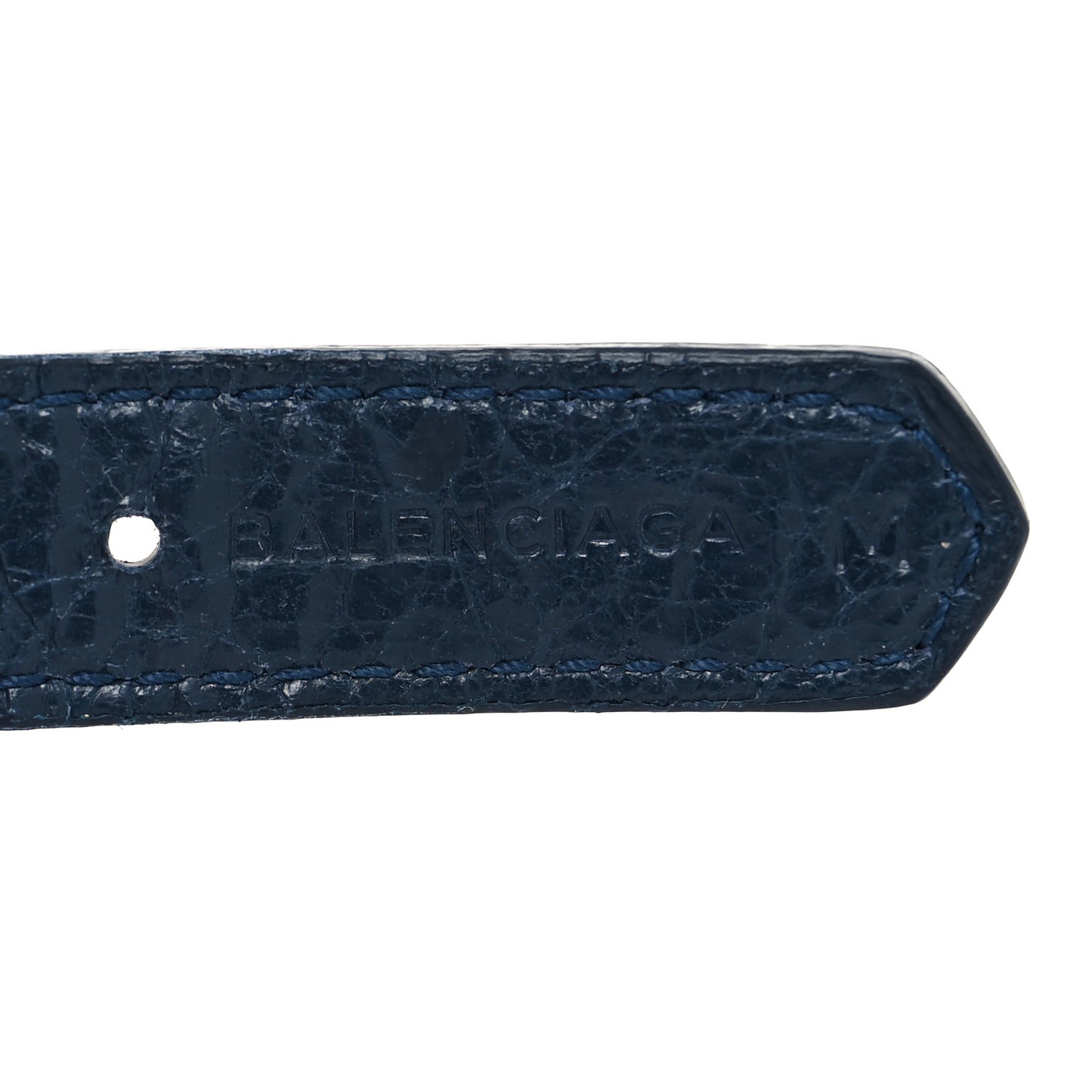 Agneau Giant 12 Gold Hardware Stud Bracelet M Bleu Obscur