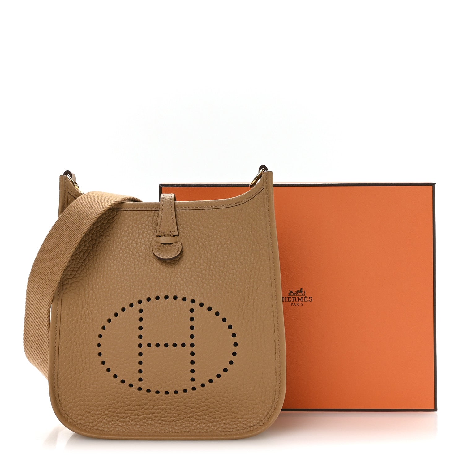 Hermes Taurillon Clemence Evelyne TPM Biscuit 11 of 11