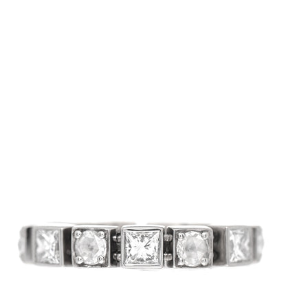 Tiffany 18K White Gold Diamond T Line Band Ring 52 6 3 of 4