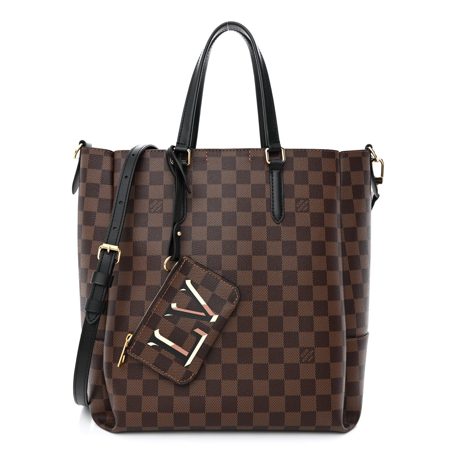 Louis Vuitton Damier Ebene Belmont MM Black 1 of 12