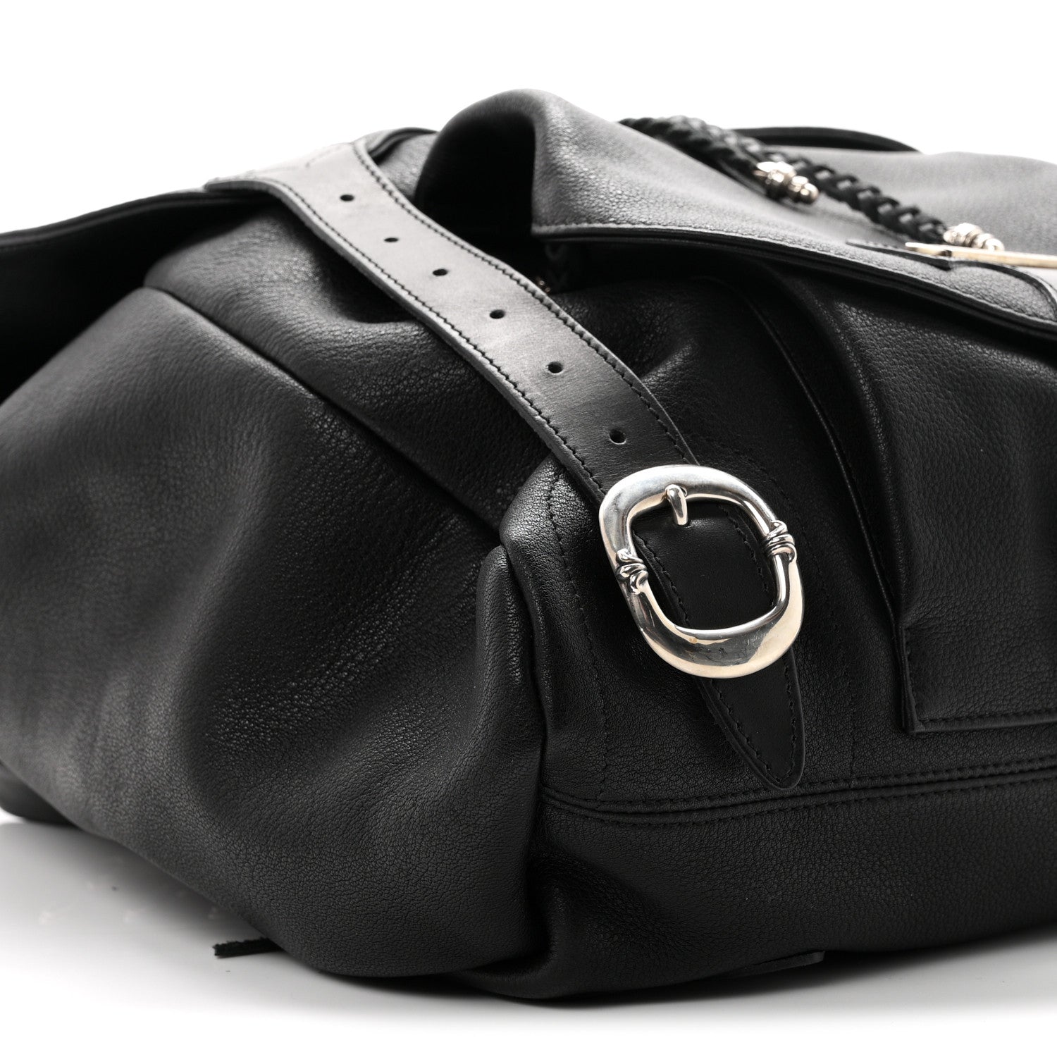 Chrome Hearts Calfskin Cross Patch Feurknee Backpack  Black 7 of 8
