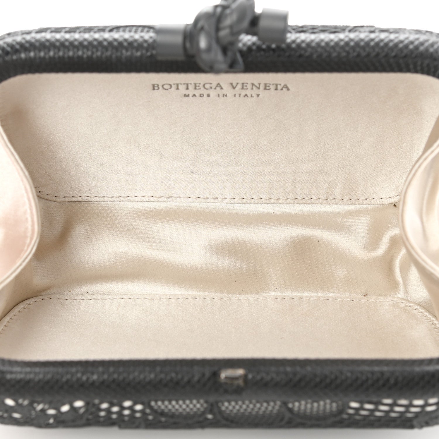 Bottega Veneta Metal Lace Karung Knot Clutch Black 5 of 7