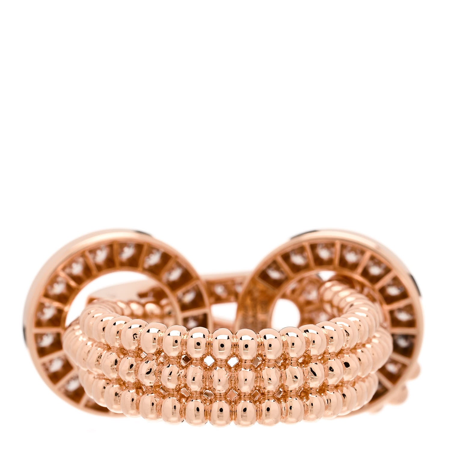 Cartier 18K Pink Gold Diamond Agrafe Ring 52 6 4 of 6